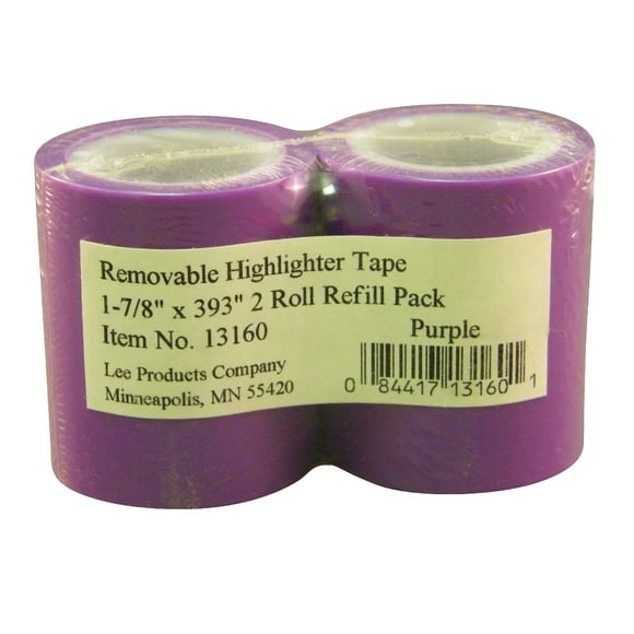 Lee Products LEE13978BN Removable Highlighter Tape 6 Tape Rolls 